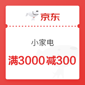 京东 小家电 满3000减300元券