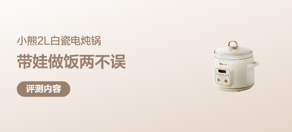 有娃家庭必入！小熊2L白瓷电炖锅，带娃做饭两不误