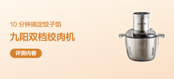 九阳双档绞肉机实测：10分钟搞定饺子馅，懒人厨房神器太香了